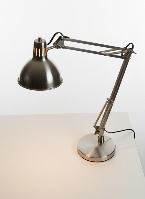 Brushed Steel Architect Swing-Arm Lamp