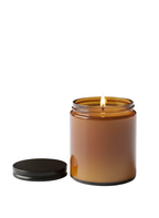 Brown Amber Glass Soy Wax Candle