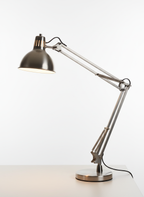 Brushed Steel Architect Swing-Arm Lamp