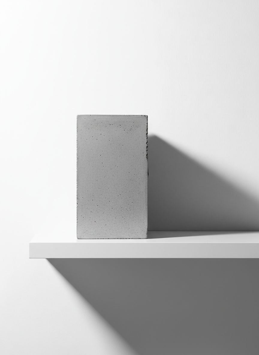 Grey Concrete Minimalist Mantle Clock