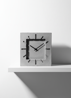 Grey Concrete Minimalist Mantle Clock