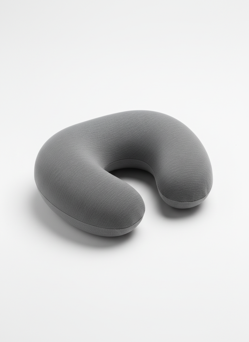 Graphite Grey Memory Foam Travel Pillow