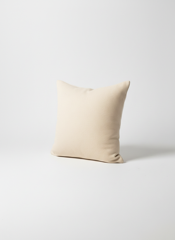 Heavy-Weight White Cotton Canvas Throw Pillow