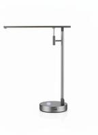 Silver Technical Task Lamp with Integrated USB